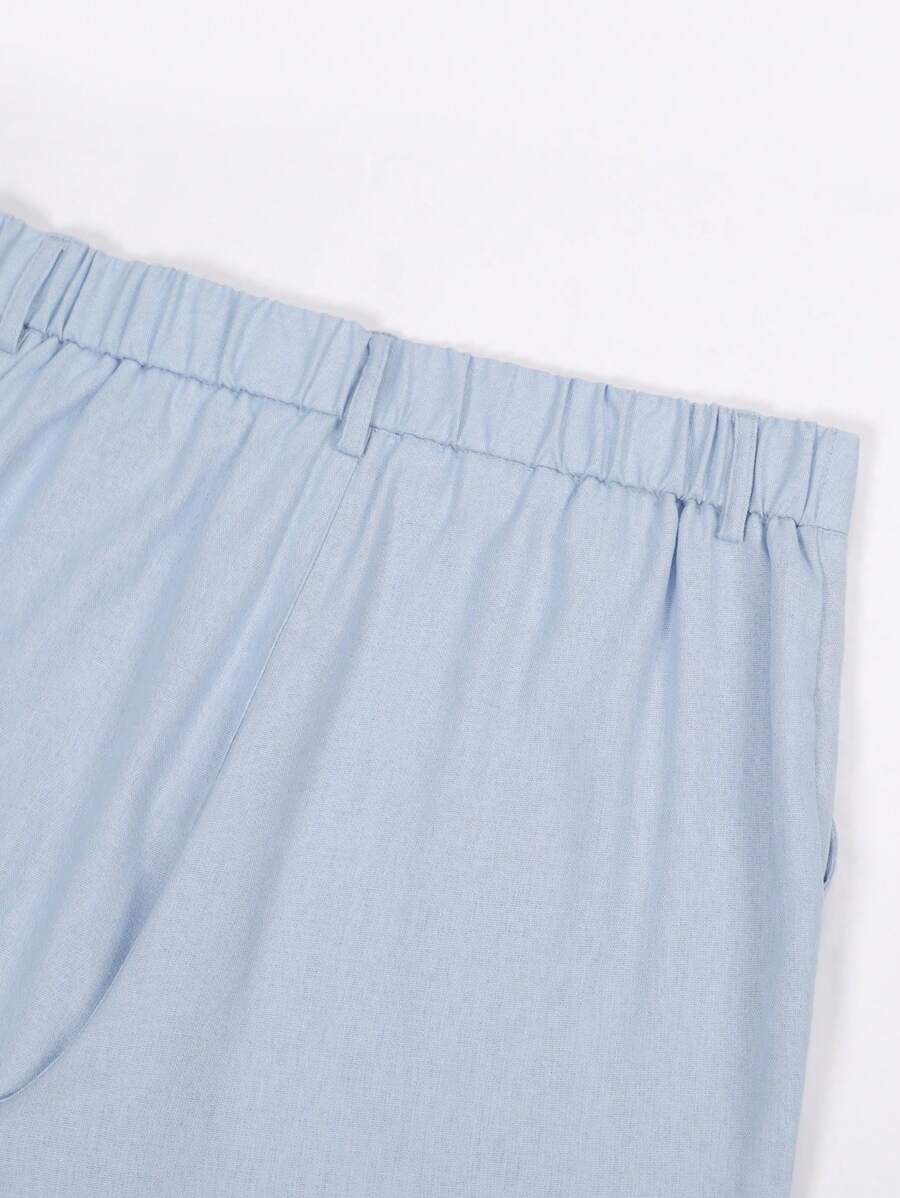 LEINENHOSE MIT TASCHEN