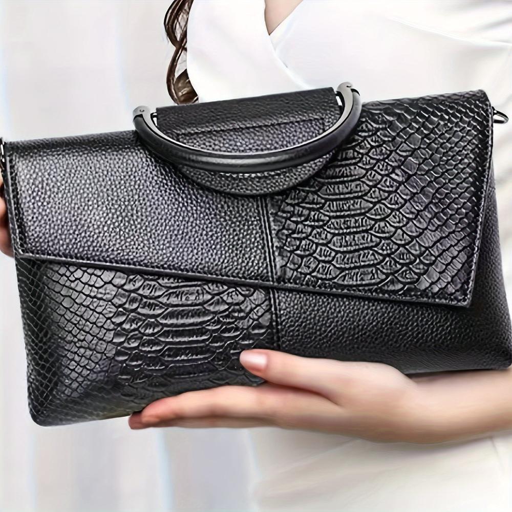 Cassandra | Handtasche Mit Opulentem Krokodilmuster