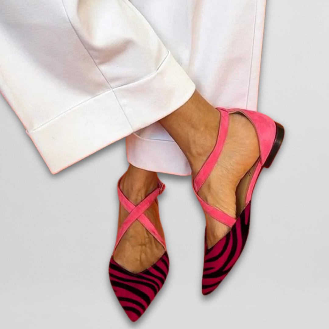 Amélie™ | Ballerinas mit Riemen Weiß