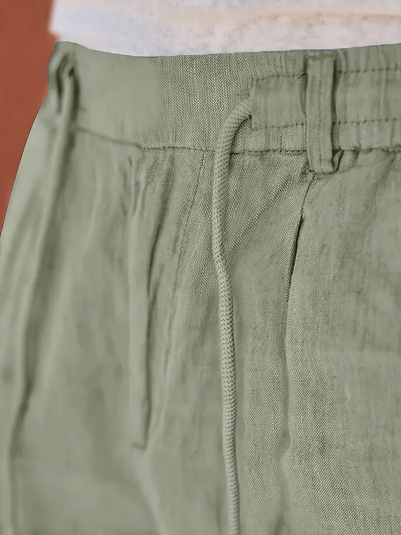 LOCKERE LEINENHOSE MIT KORDELZUG