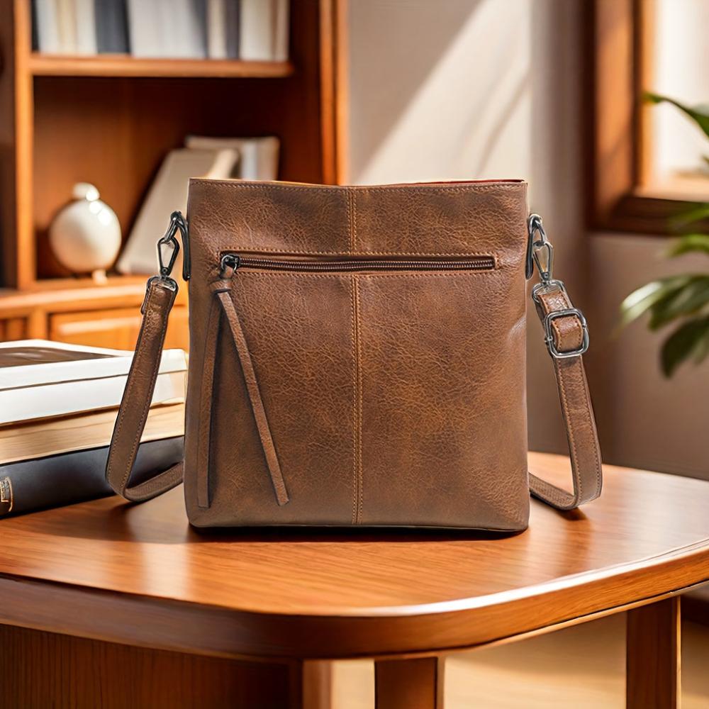 Lina | Vintage-Schultertasche Im Schachmuster