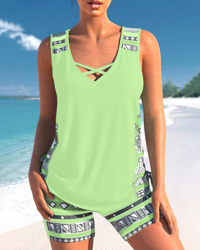 Sylvia - Tankini mit geometrischem Druck