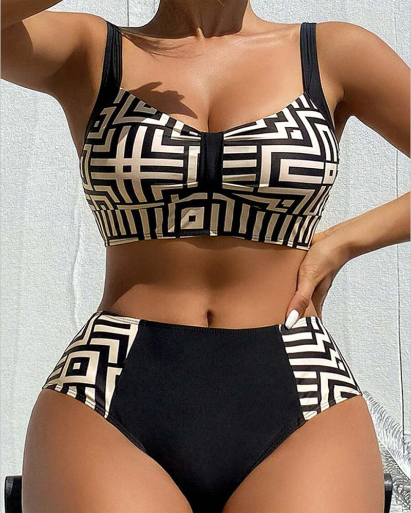 Ulla - Stilvoller Zweiteiliger Gemusterter Bikini