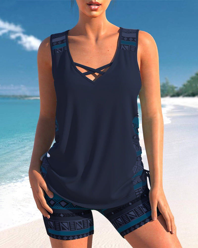 Sylvia - Tankini mit geometrischem Druck