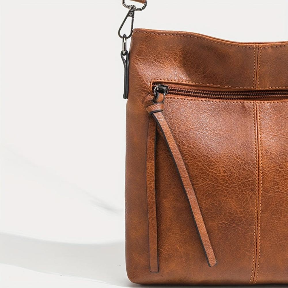 Lina | Vintage-Schultertasche Im Schachmuster