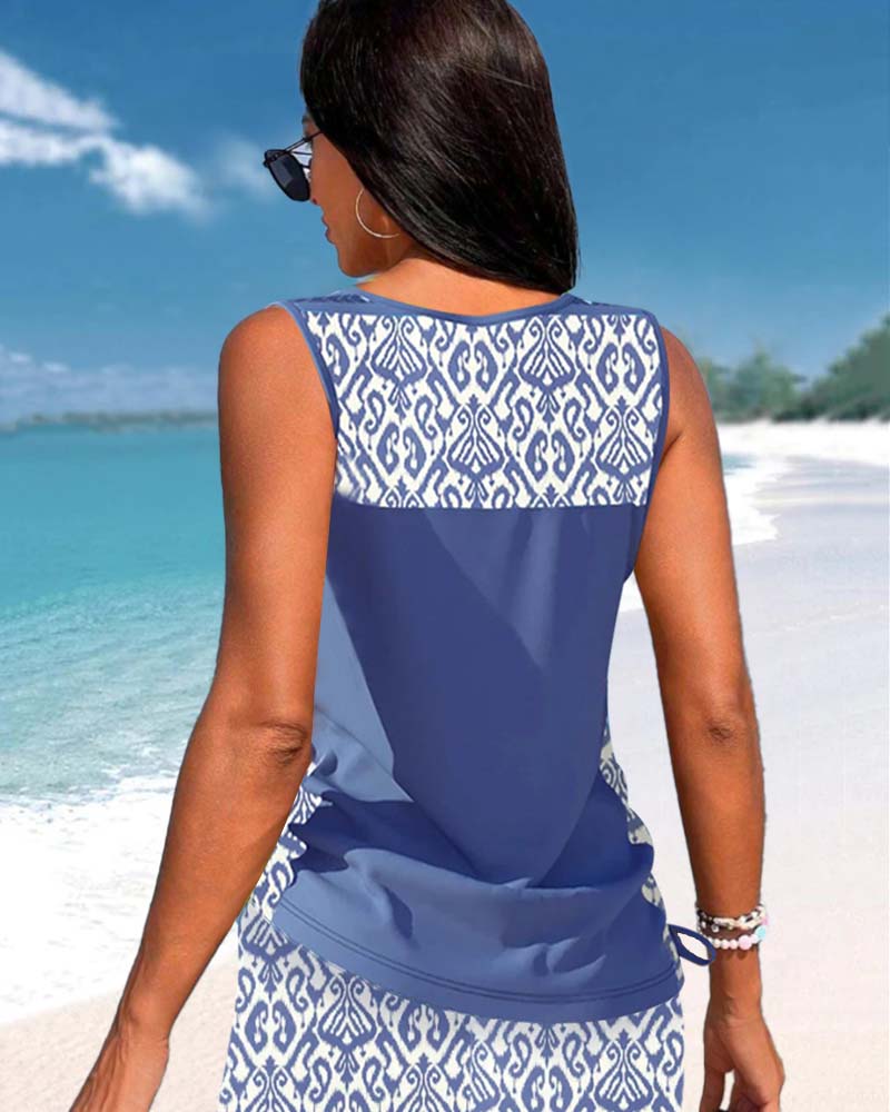 Sylvia - Tankini mit geometrischem Druck