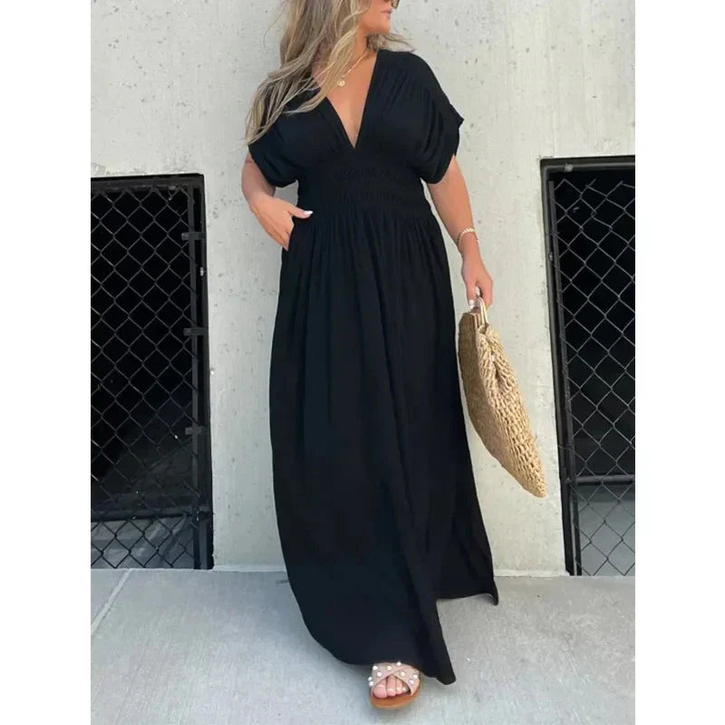 Tara | Maxikleid mit V-Ausschnitt