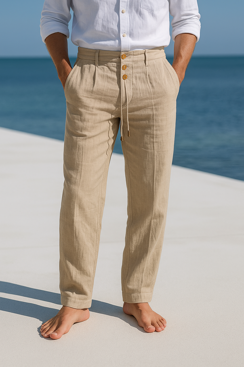 LEICHTE SOMMERHOSE AUS LEINEN