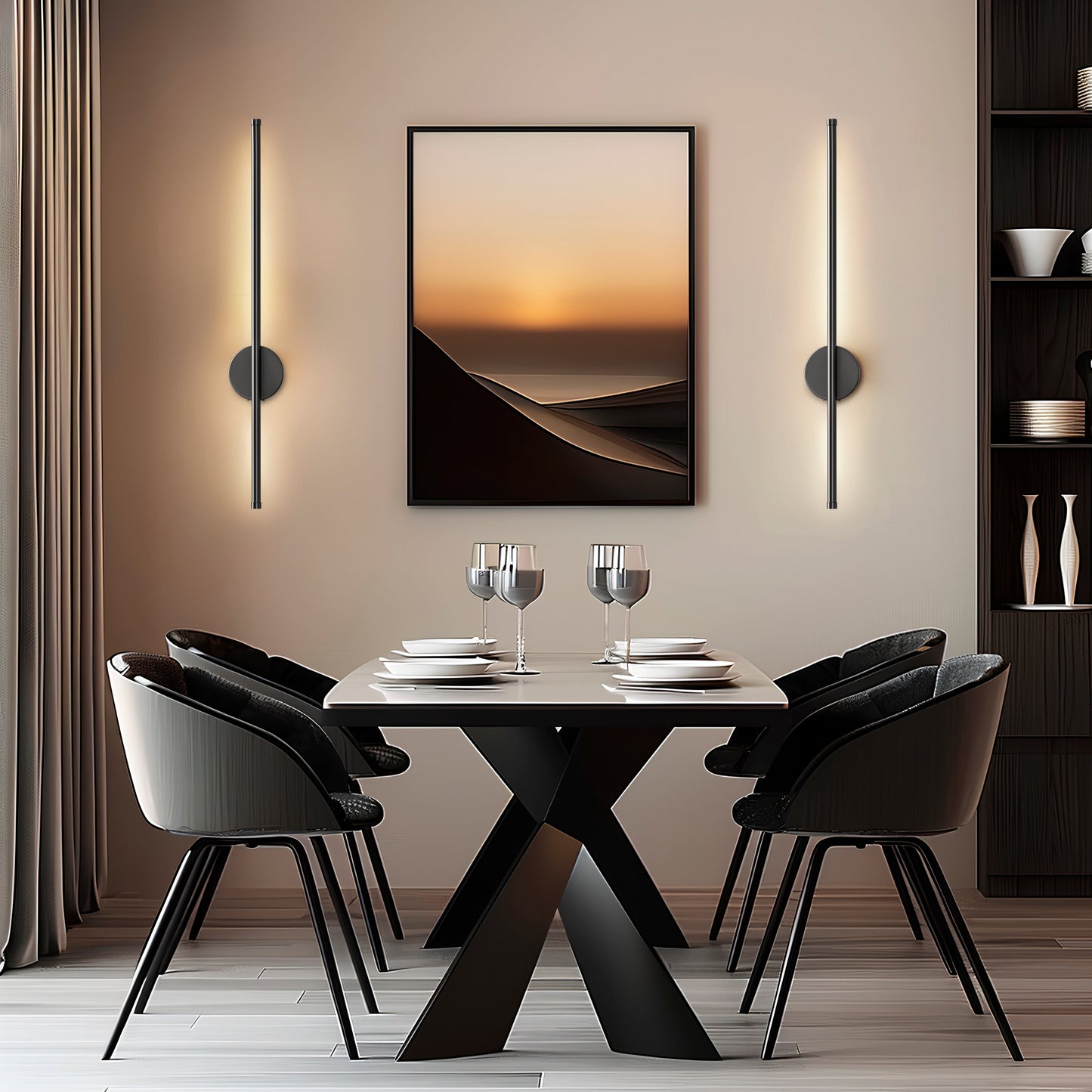 DRAHTLOSE MODERNE WANDLEUCHTEN (SET MIT 2)