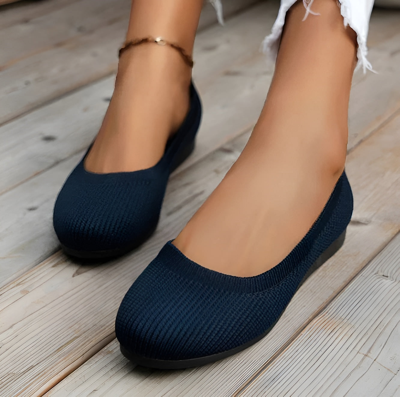 KAMILA™ Schwarze Ballerinas - Orthopädischer Komfort mit Fußgewölbeunterstützung