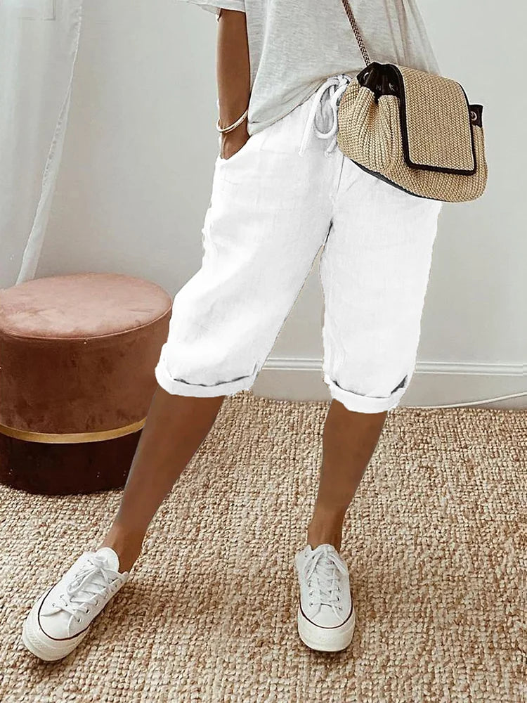 THARAH | Bequeme Shorts mit Umschlagsaum