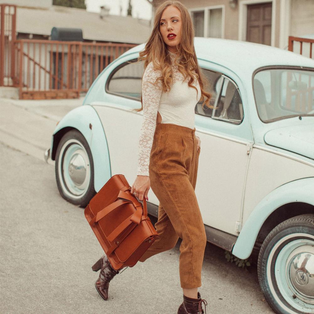 Knoten | Retro-Tasche Twist in Blau-Rosa