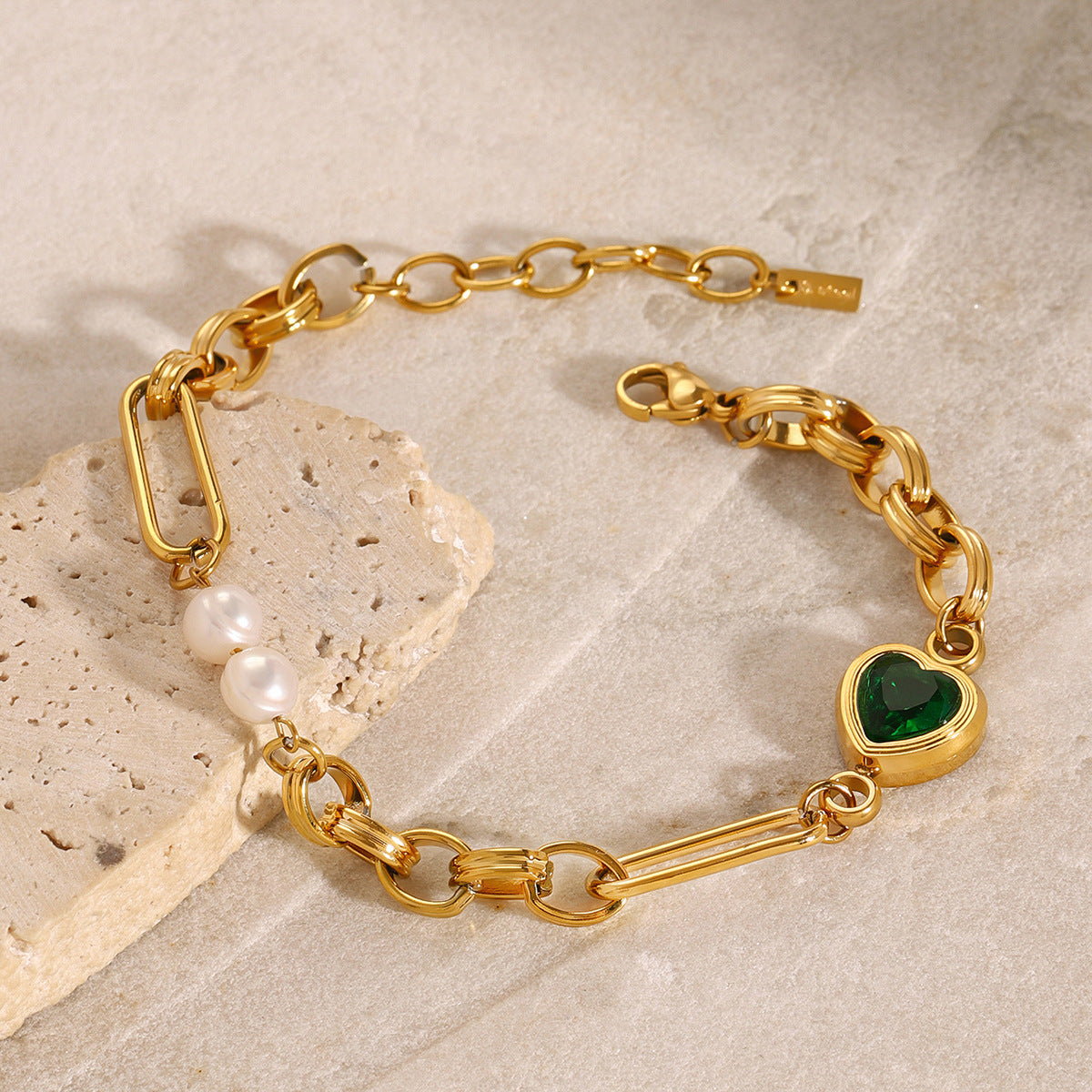 Maddison™ | Elegante Armband mit Gliedern und Perlen