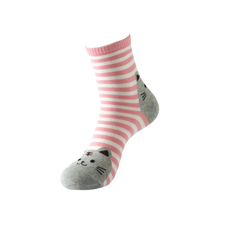 Gestreifte Kreativ Katze Socken