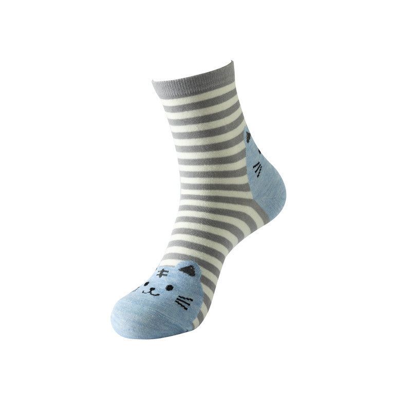 Gestreifte Kreativ Katze Socken