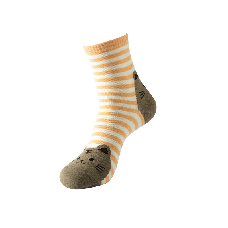 Gestreifte Kreativ Katze Socken