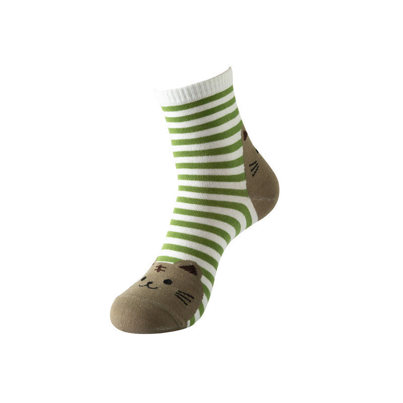Gestreifte Kreativ Katze Socken