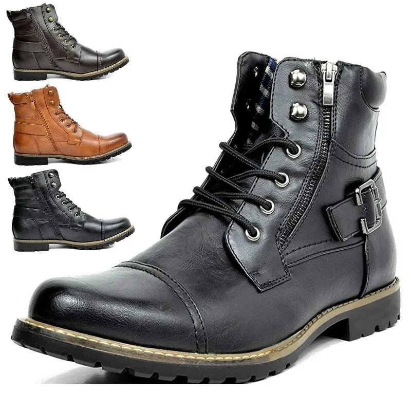 Phoenix | Leder Schnür-Stiefeletten