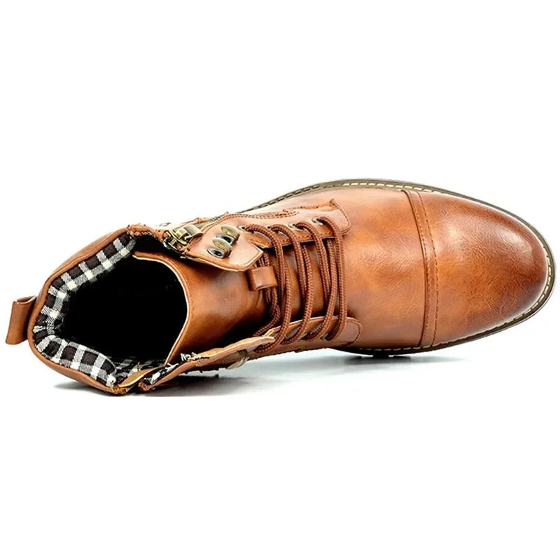 Phoenix | Leder Schnür-Stiefeletten