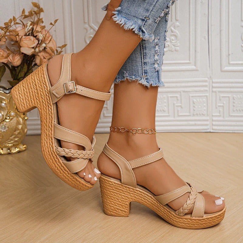 Stilvolle Sandalen für Frauen - Elegantes Geflecht-Design & Komfort den ganzen Tag