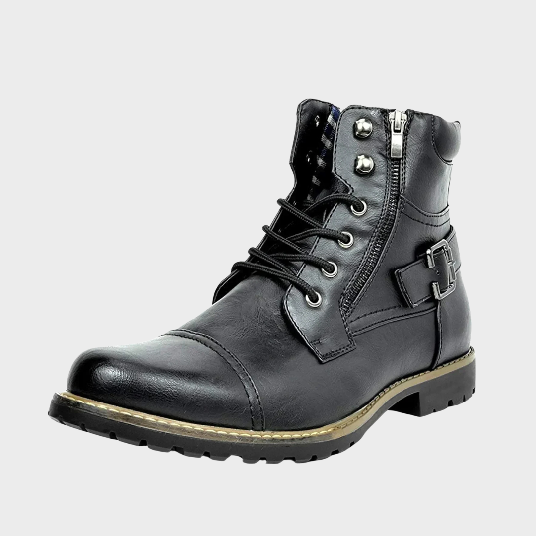 Phoenix | Leder Schnür-Stiefeletten