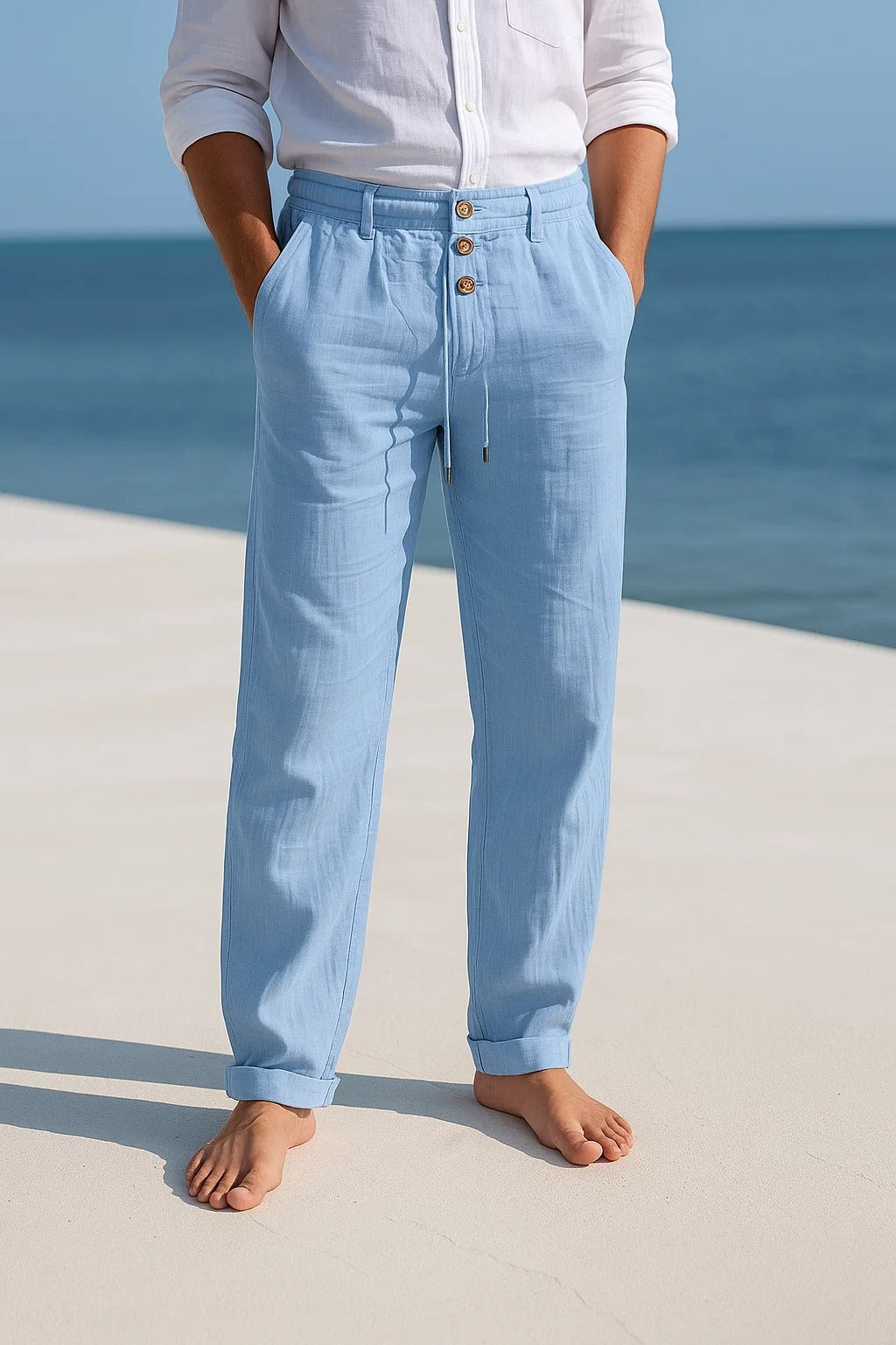 LEICHTE SOMMERHOSE AUS LEINEN