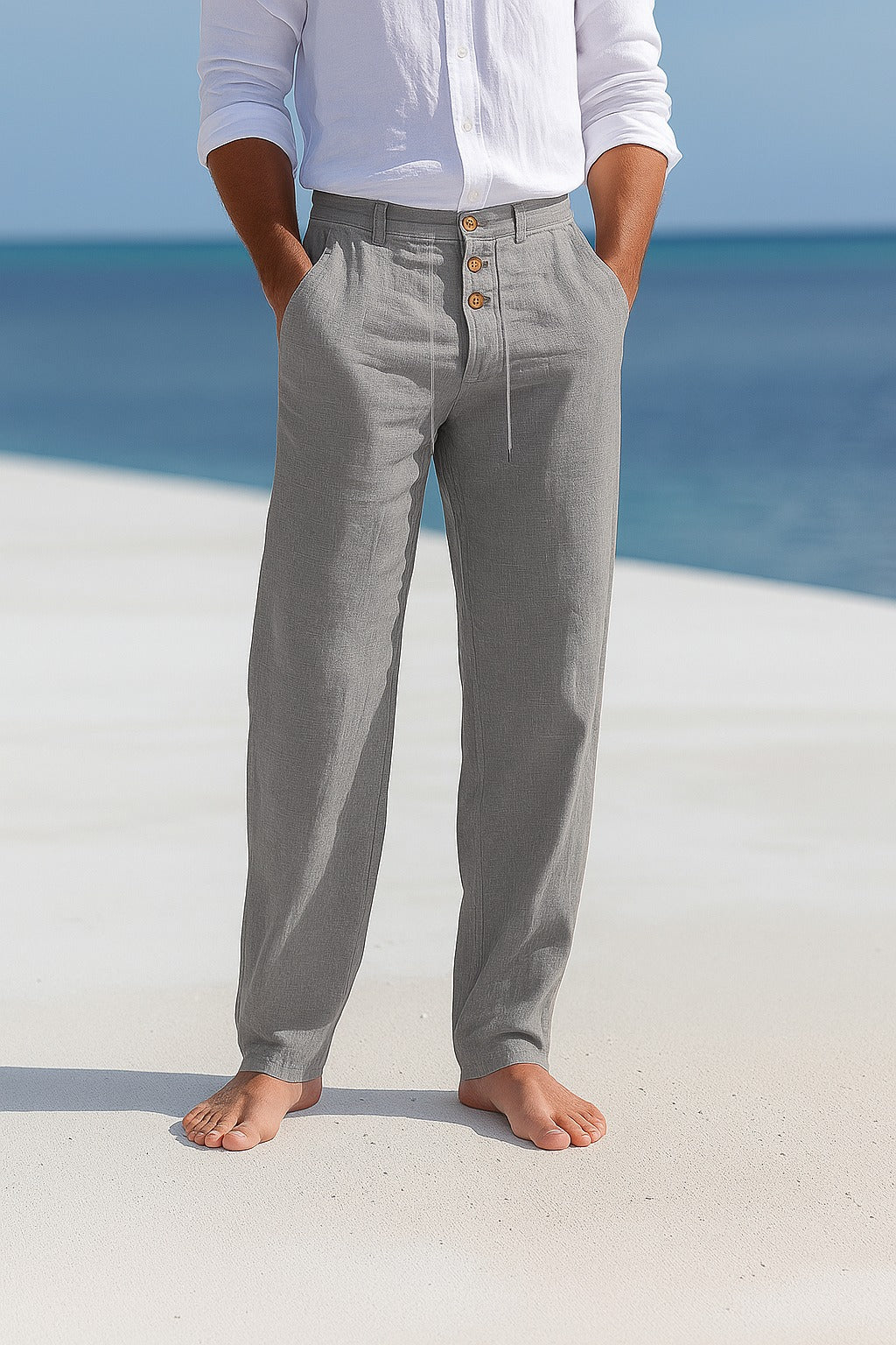 LEICHTE SOMMERHOSE AUS LEINEN