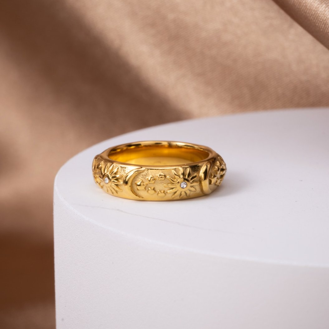 Bague en or céleste