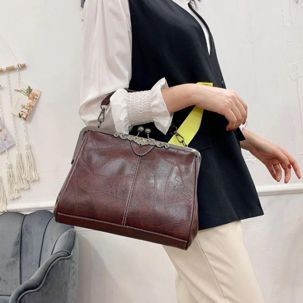 Mila | Zeitlose Vintage Tasche mit elegantem Riegelverschluss