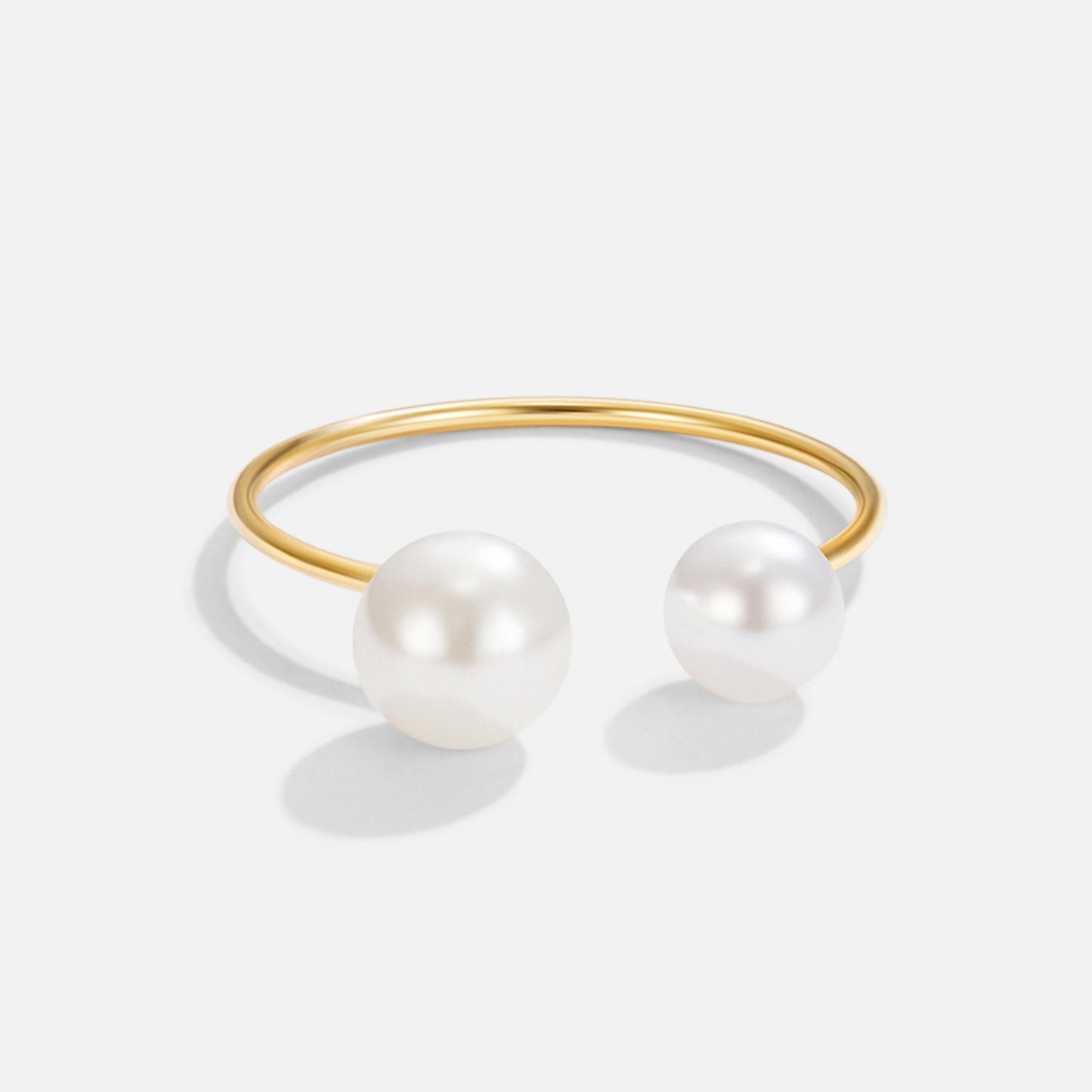 Durya Bague enveloppante à double perle