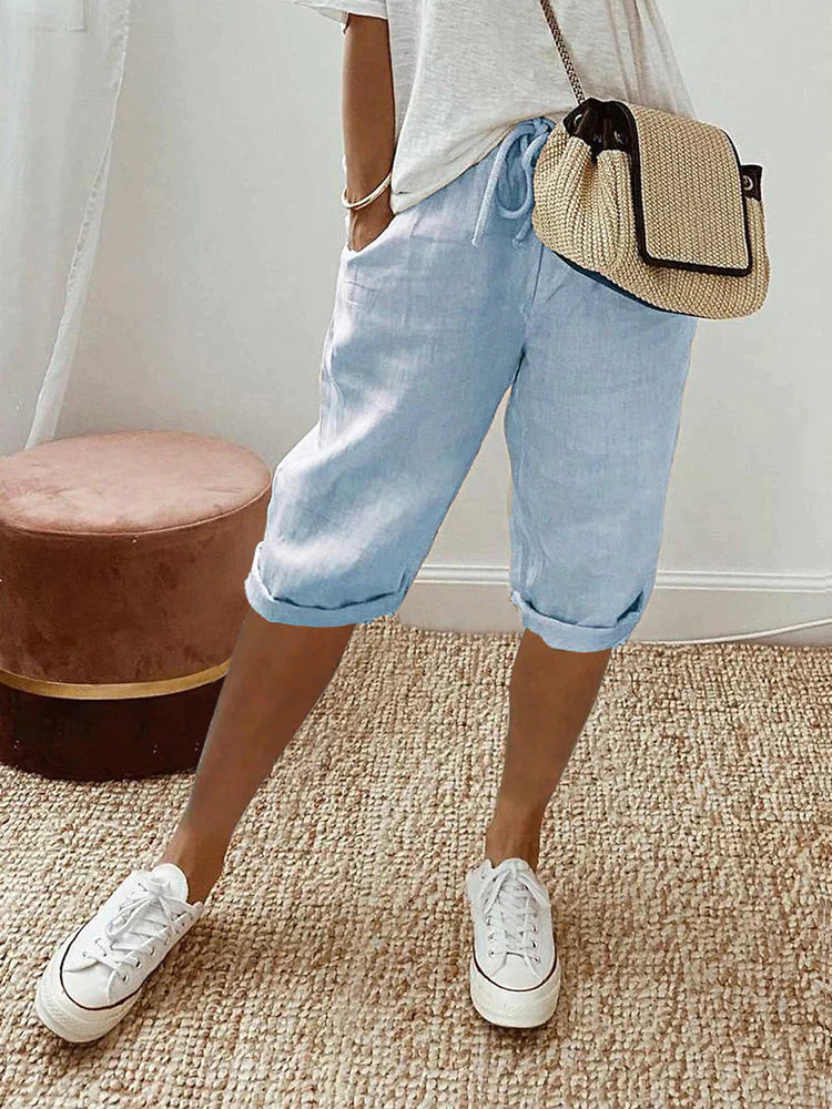 THARAH | Bequeme Shorts mit Umschlagsaum