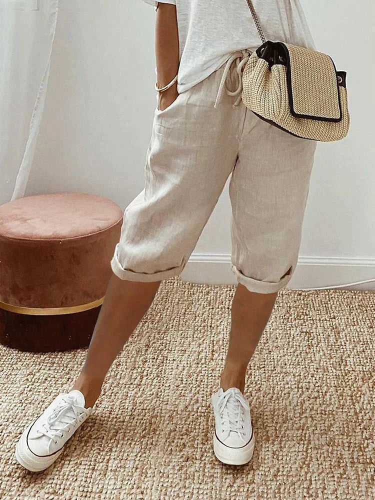 THARAH | Bequeme Shorts mit Umschlagsaum