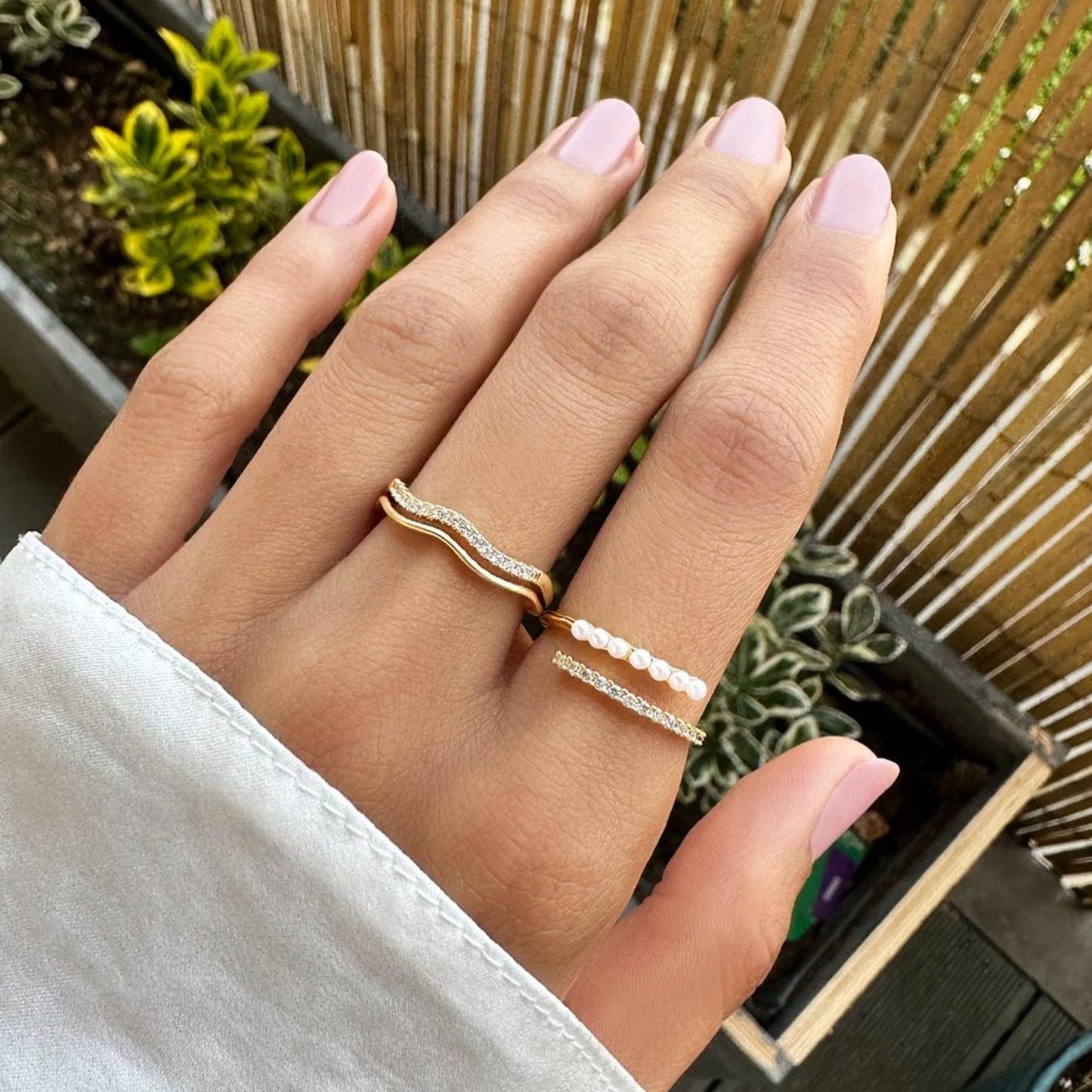Bague Juni en or et cristal