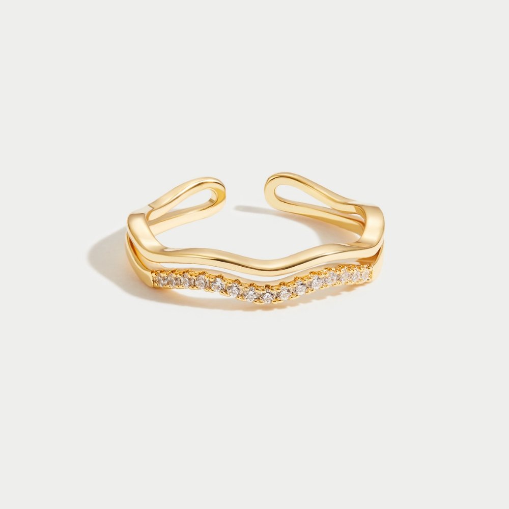 Bague Juni en or et cristal