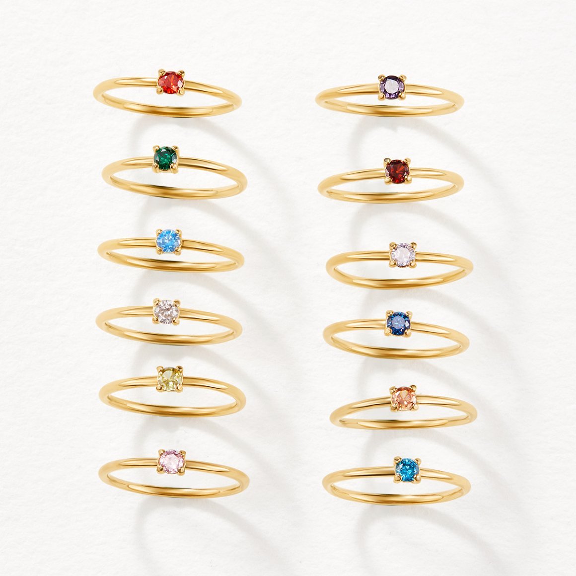 Bague en or avec pierre de naissance du mois de mars