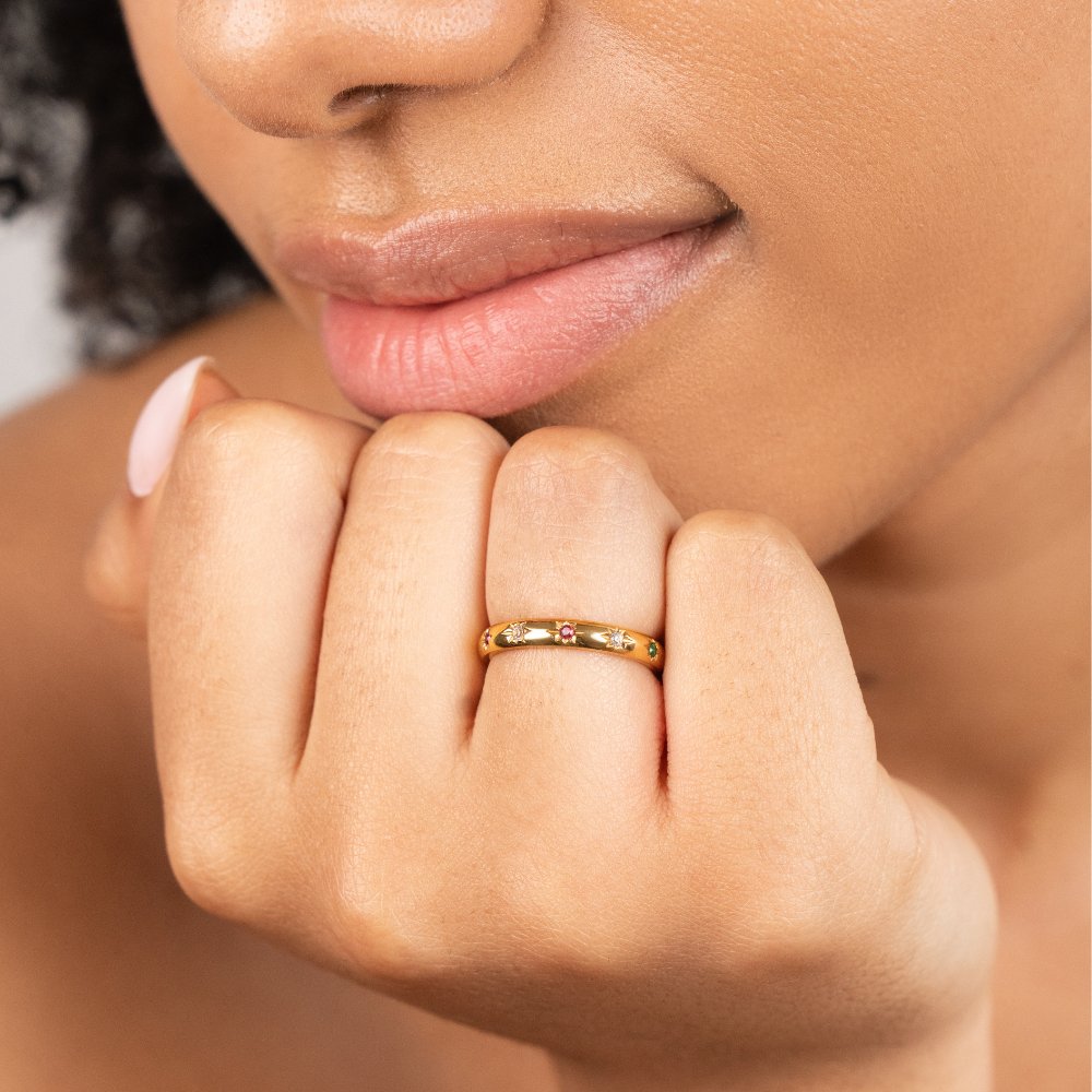 Bague Tali en cristal arc-en-ciel