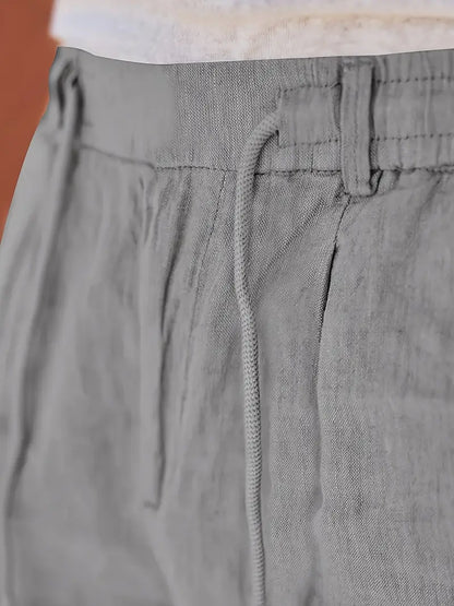 LOCKERE LEINENHOSE MIT KORDELZUG