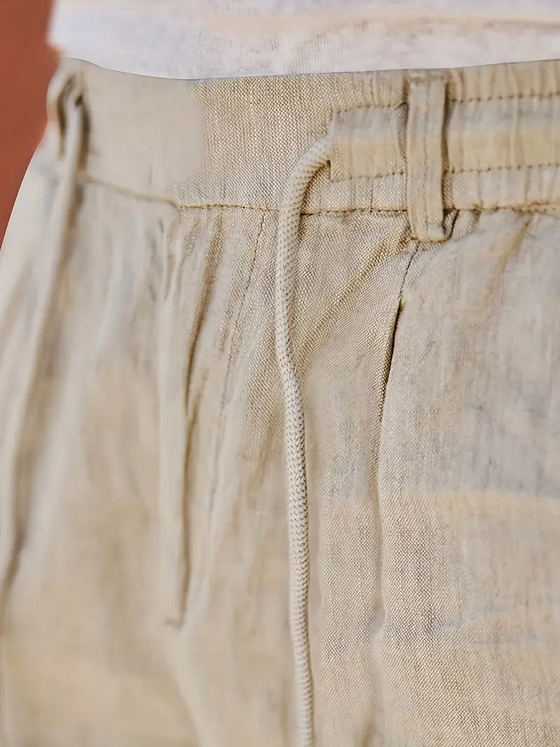 LOCKERE LEINENHOSE MIT KORDELZUG