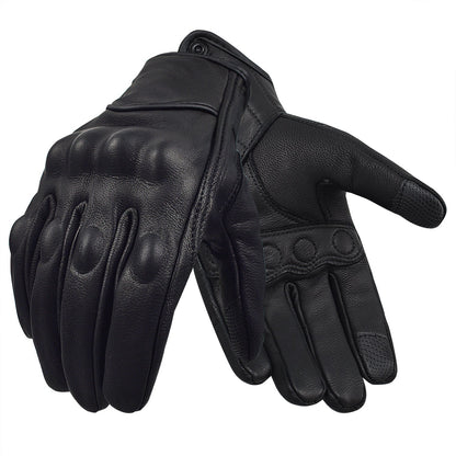 PU-Leder Motorradhandschuhe mit Touchscreen-Funktion