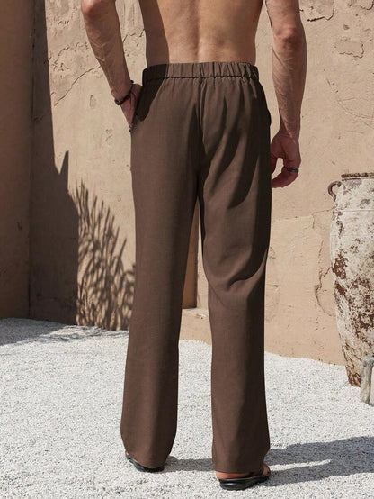 LEINENHOSE MIT TASCHEN