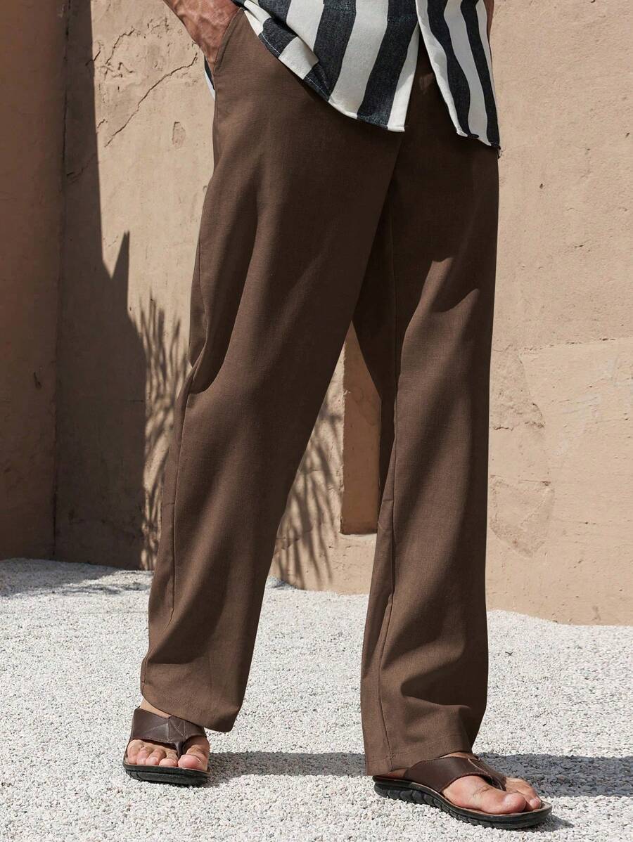 LEINENHOSE MIT TASCHEN
