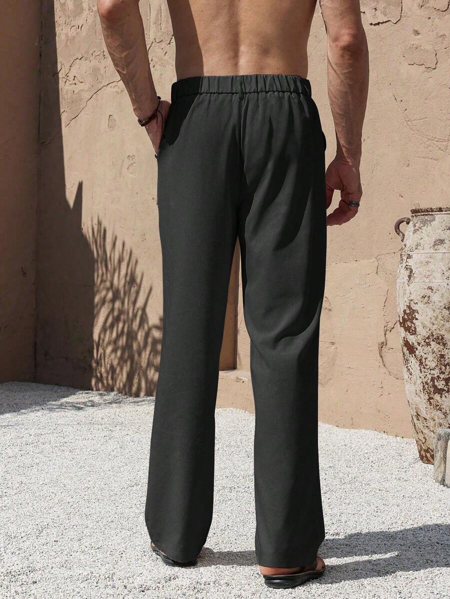 LEINENHOSE MIT TASCHEN