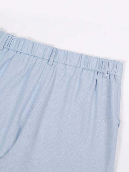 LEINENHOSE MIT TASCHEN