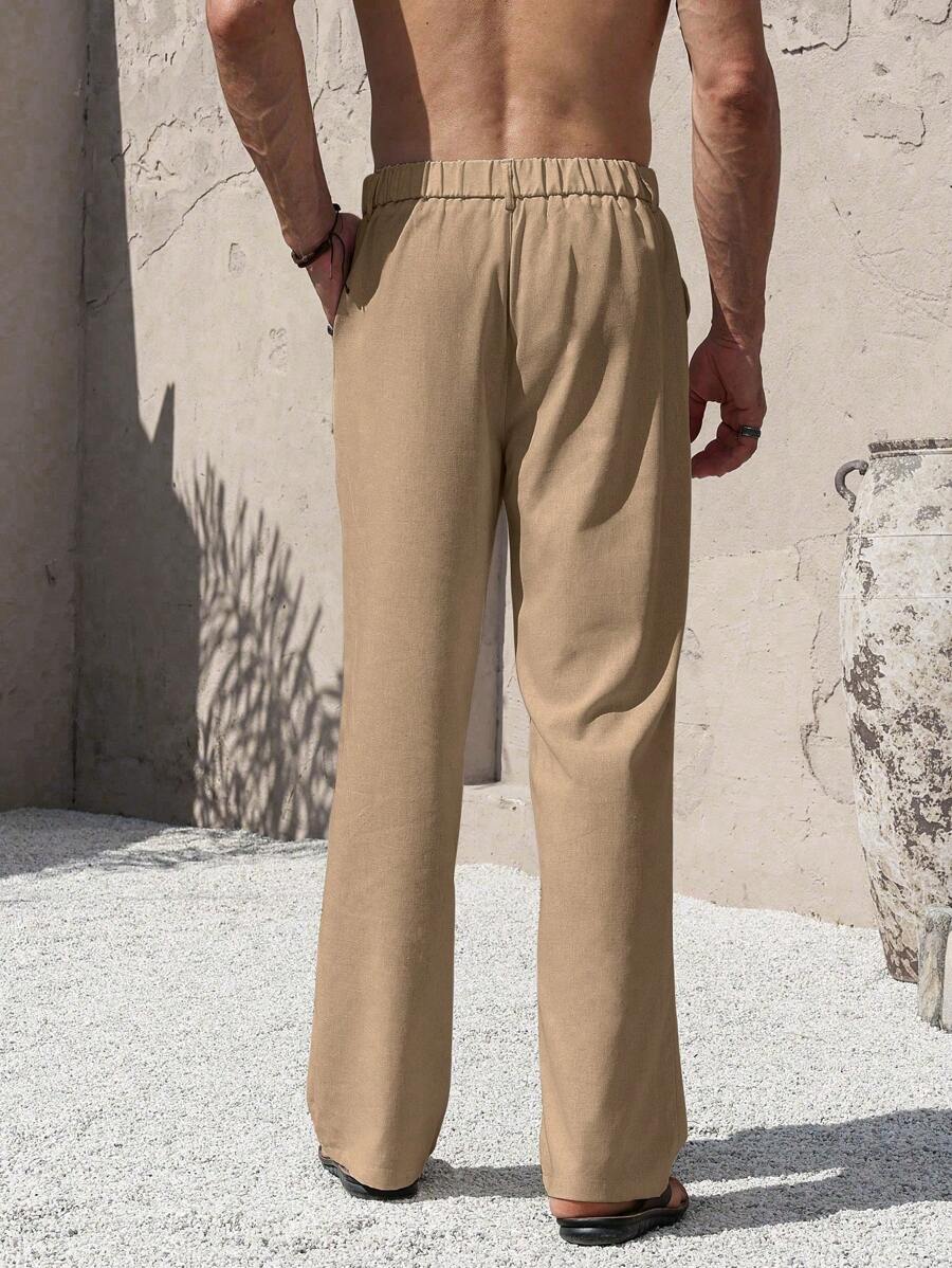 LEINENHOSE MIT TASCHEN