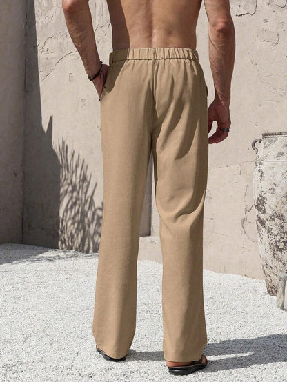 LEINENHOSE MIT TASCHEN