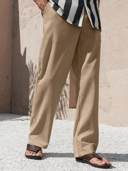 LEINENHOSE MIT TASCHEN