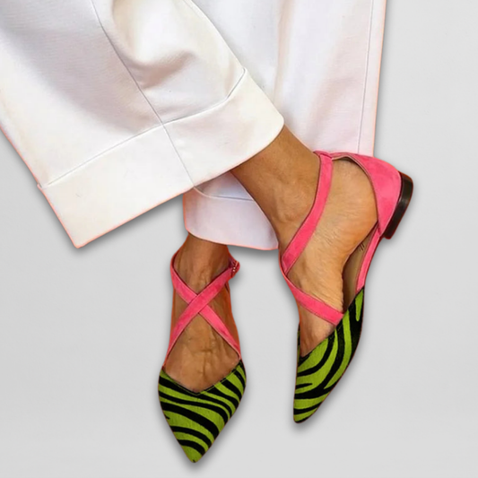 Amélie™ | Ballerinas mit Riemchen Grün