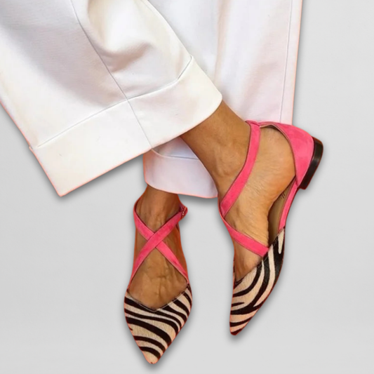 Amélie™ | Ballerinas mit Riemen Weiß