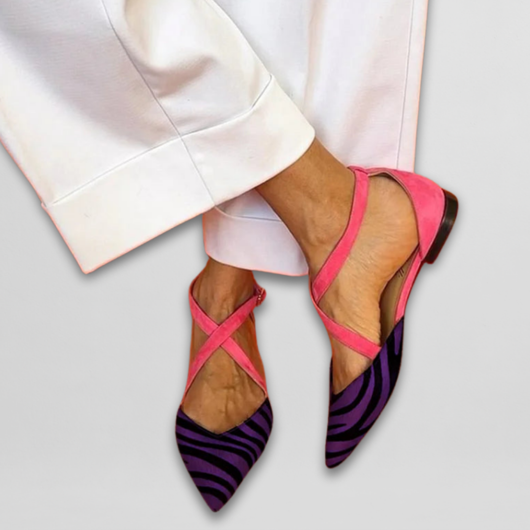 Amélie™ | Ballerinas mit Riemchen Lila