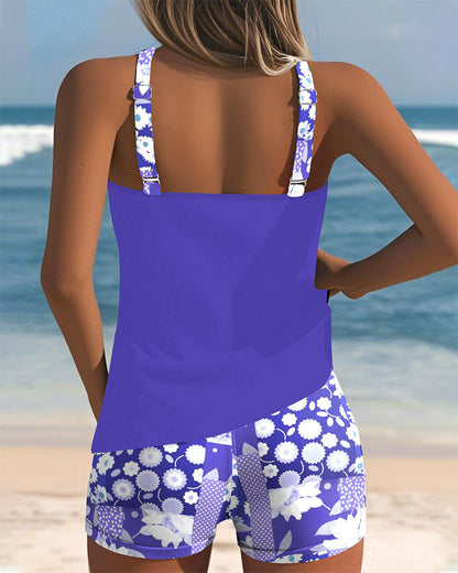 Hanne - Blumenprint Badeanzug-Set